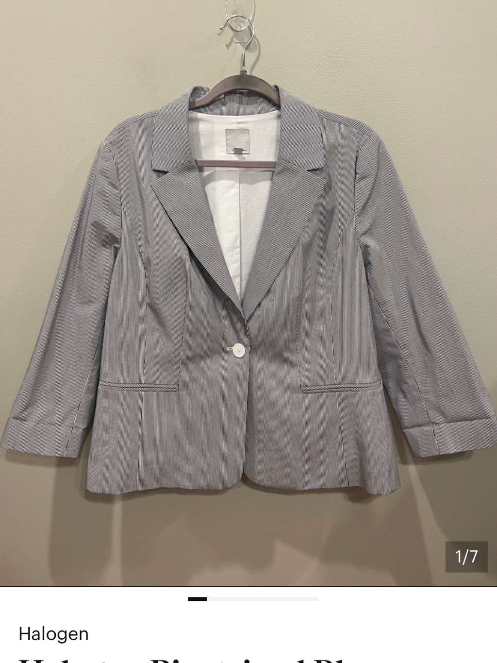 Halogen Pinstriped Blazer
